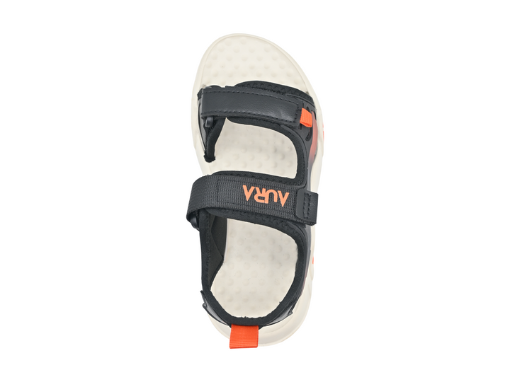 Soft black sandals for kids (top)