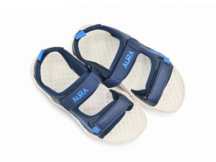 Soft navy sandals for kids pair (top)
