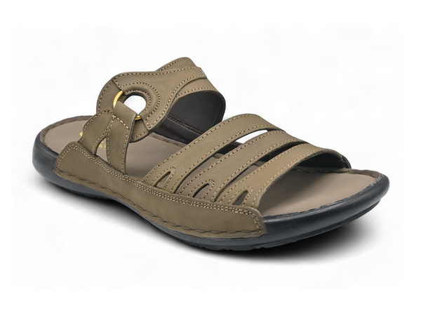 Soft olive slippers for men