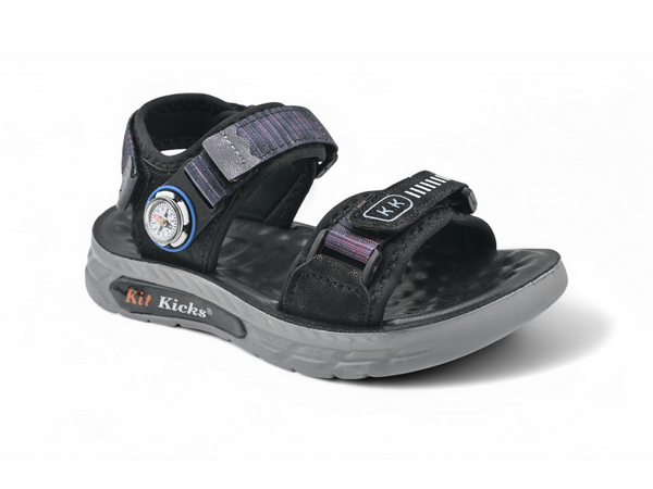 casual black kids sandals for boys