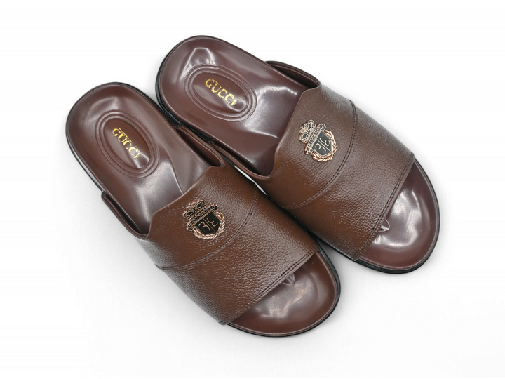 casual brown men sandals pair (top)