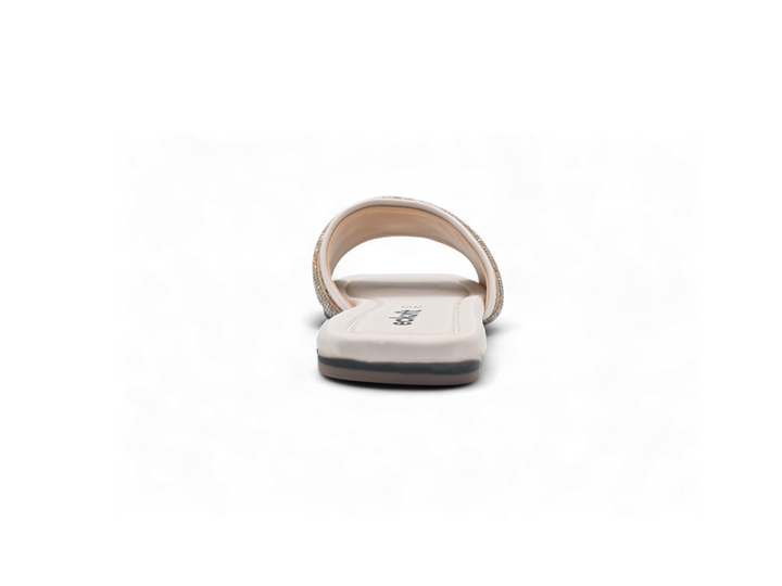 casual cream slippers for women (back)