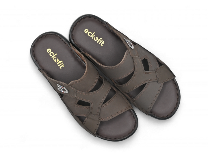 casual espresso slippers for men pairs (top)