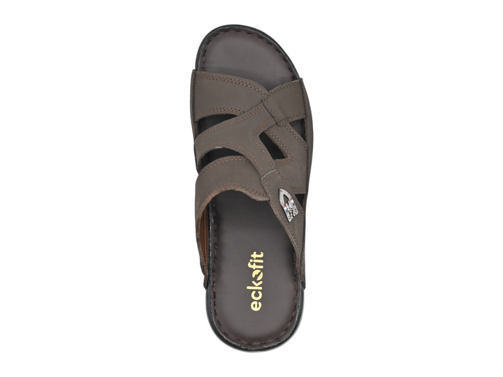 casual espresso slippers for men (top)