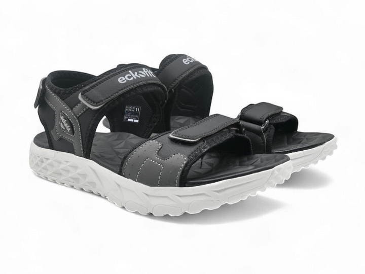 casual gents black sandals pair