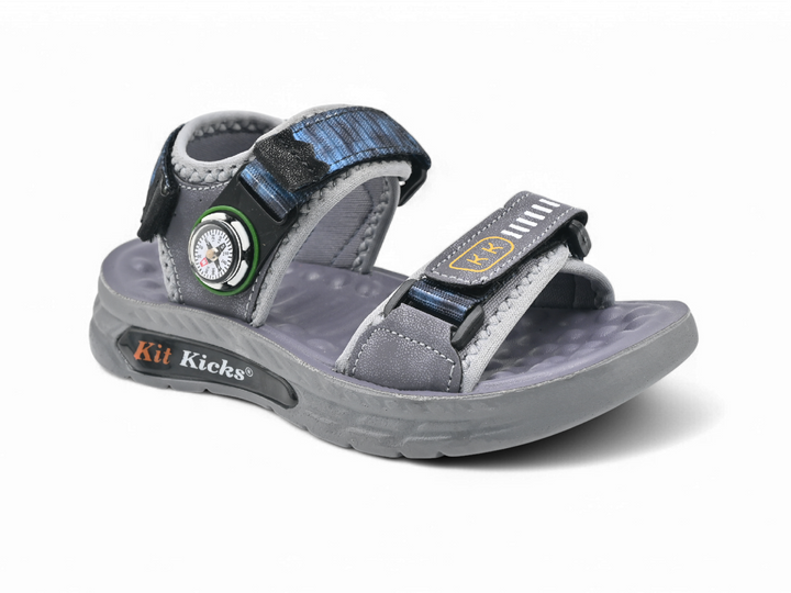 casual grey kids sandals