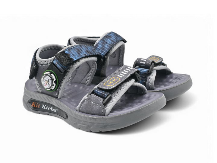casual grey kids sandals pairs