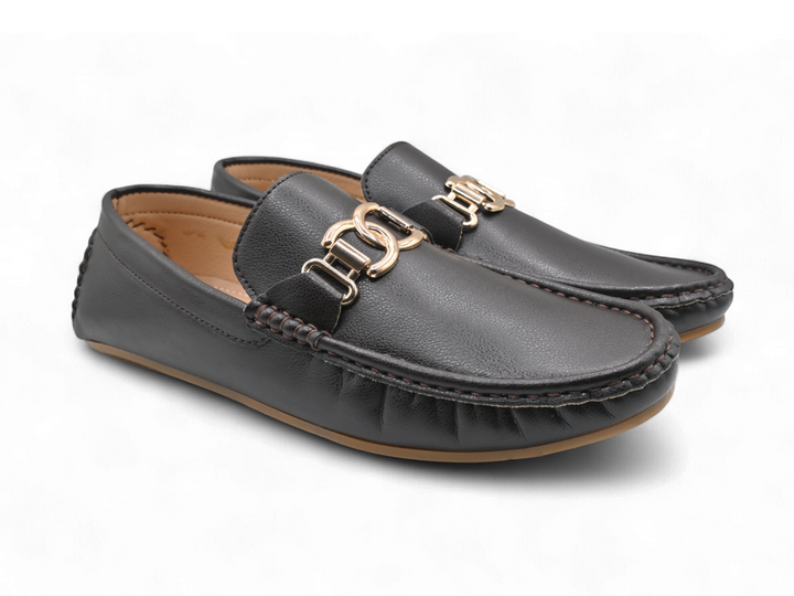 classic brown men's loafers pair