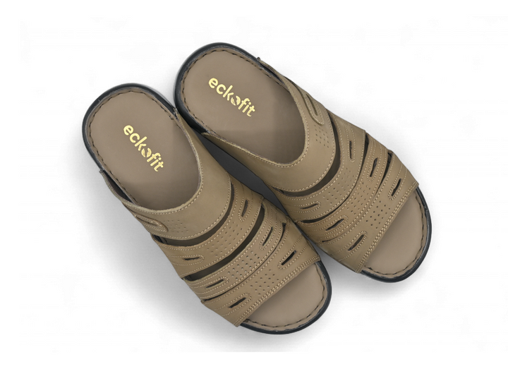 light olive slippers for men pair (top)